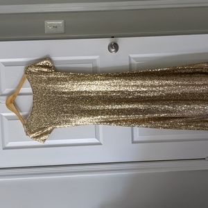 Gold sequin Revelry bridesmaid dress size 6